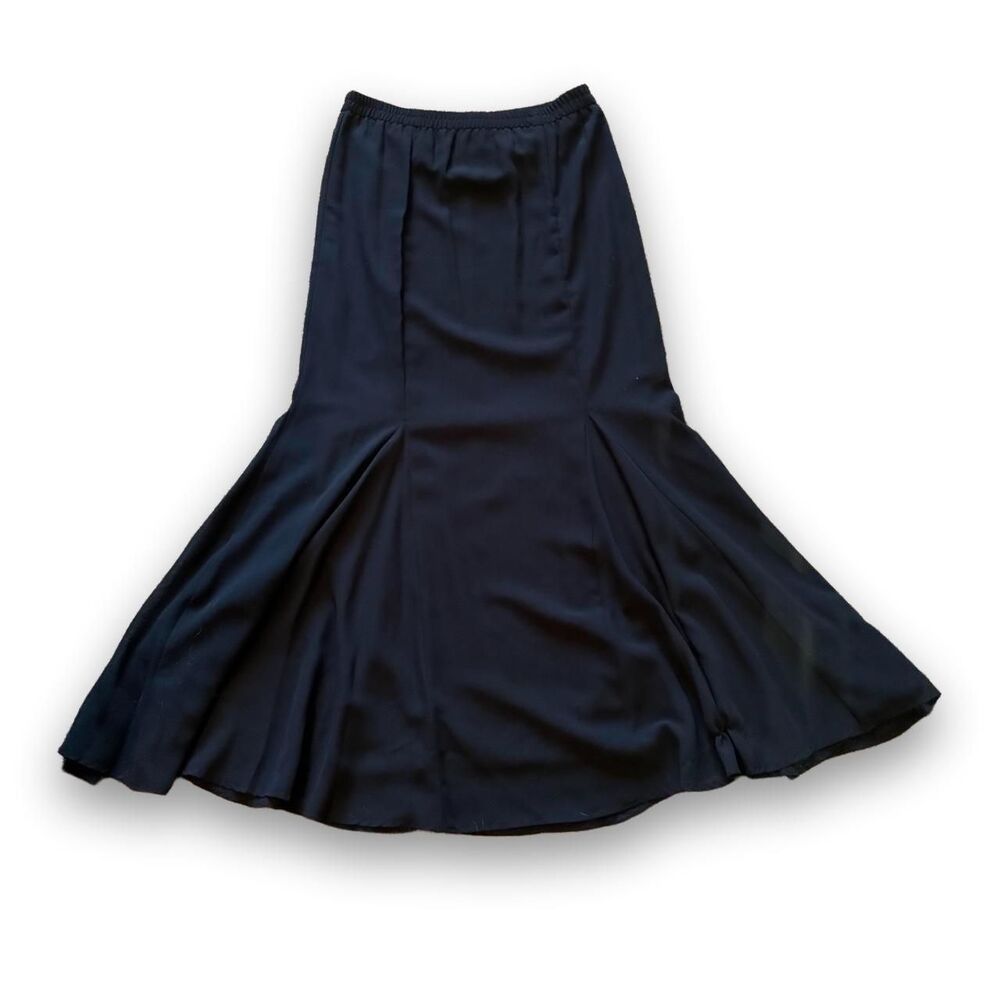 Vtg Witchy Whimsigoth 90s Y2K Black Maxi Skirt